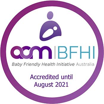 Baby Friendly Health Initiative accreditation logo