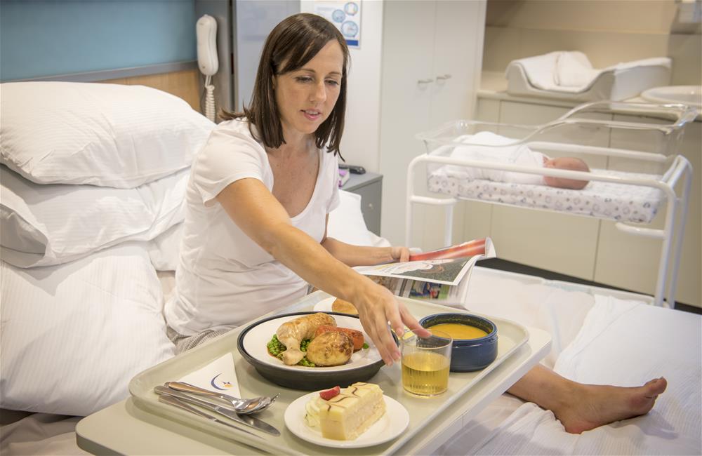 Buderim Private Hospital Maternity Mother with Meal